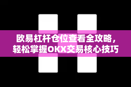 欧易杠杆仓位查看全攻略,轻松掌握OKX交易核心技巧 欧易杠杆仓位查看全攻略,轻松掌握OKX交易核心技巧